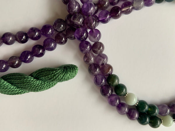 ~ Amethyst + Moss Agate ~