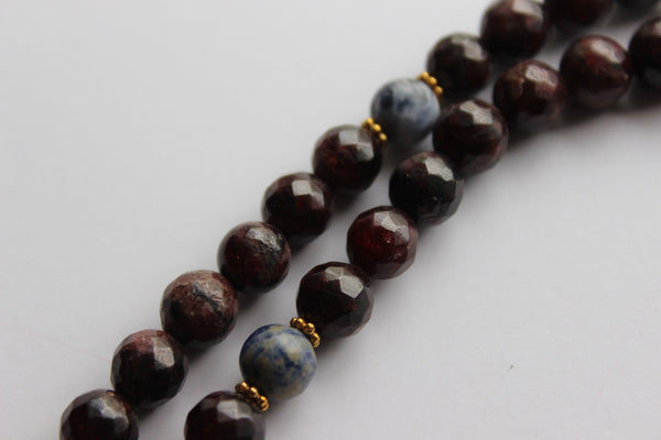 Special Genuine Garnet & Sodalite Mala - OHM