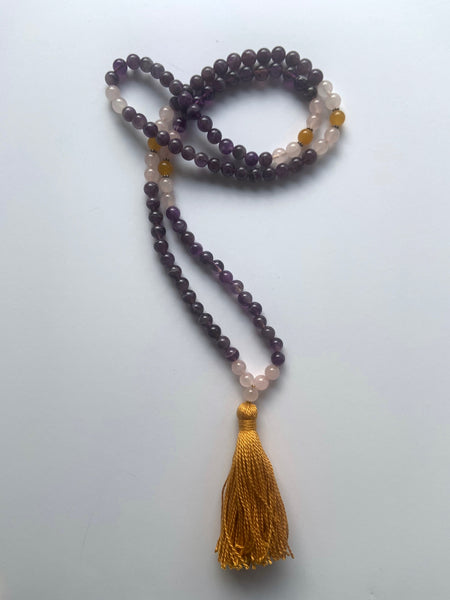 ~ Amethyst Rose ~ Mustard Tassel
