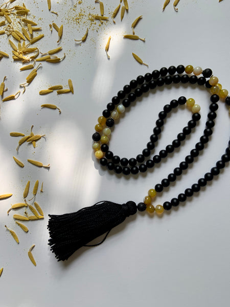 ~ Honey & Soot ~ Agate + Volcanic Stone