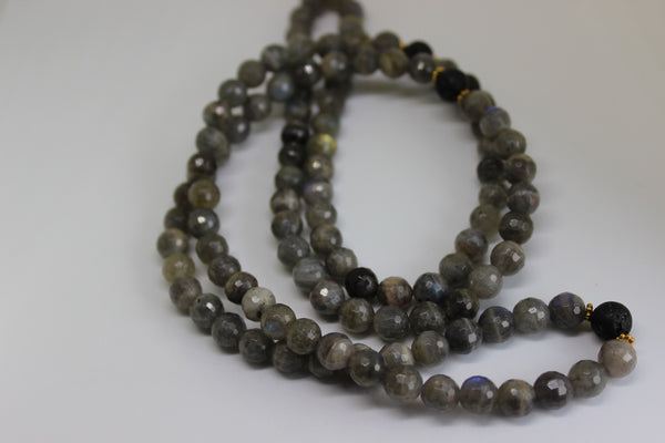 Labradorite & Volcanic Rock ~ Onyx Shield