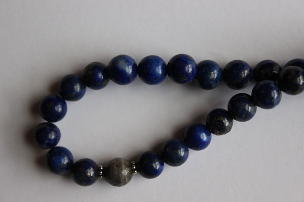 Genuine Lapis Lazuli & Labradorite Mala - Silver