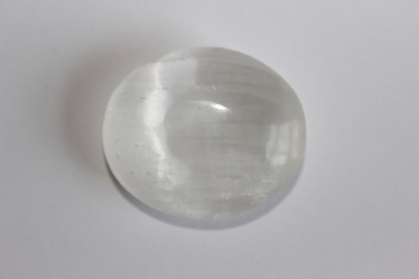 Selenite Palm Stone