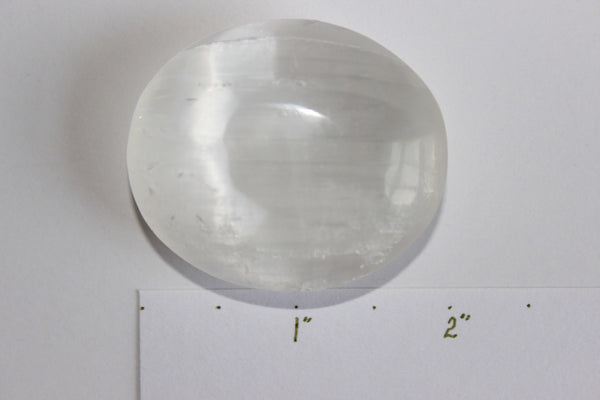 Selenite Palm Stone